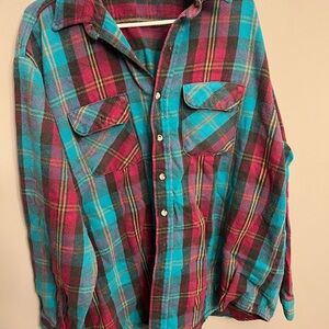 Brother Multicolor Plaid Button Down Shirt